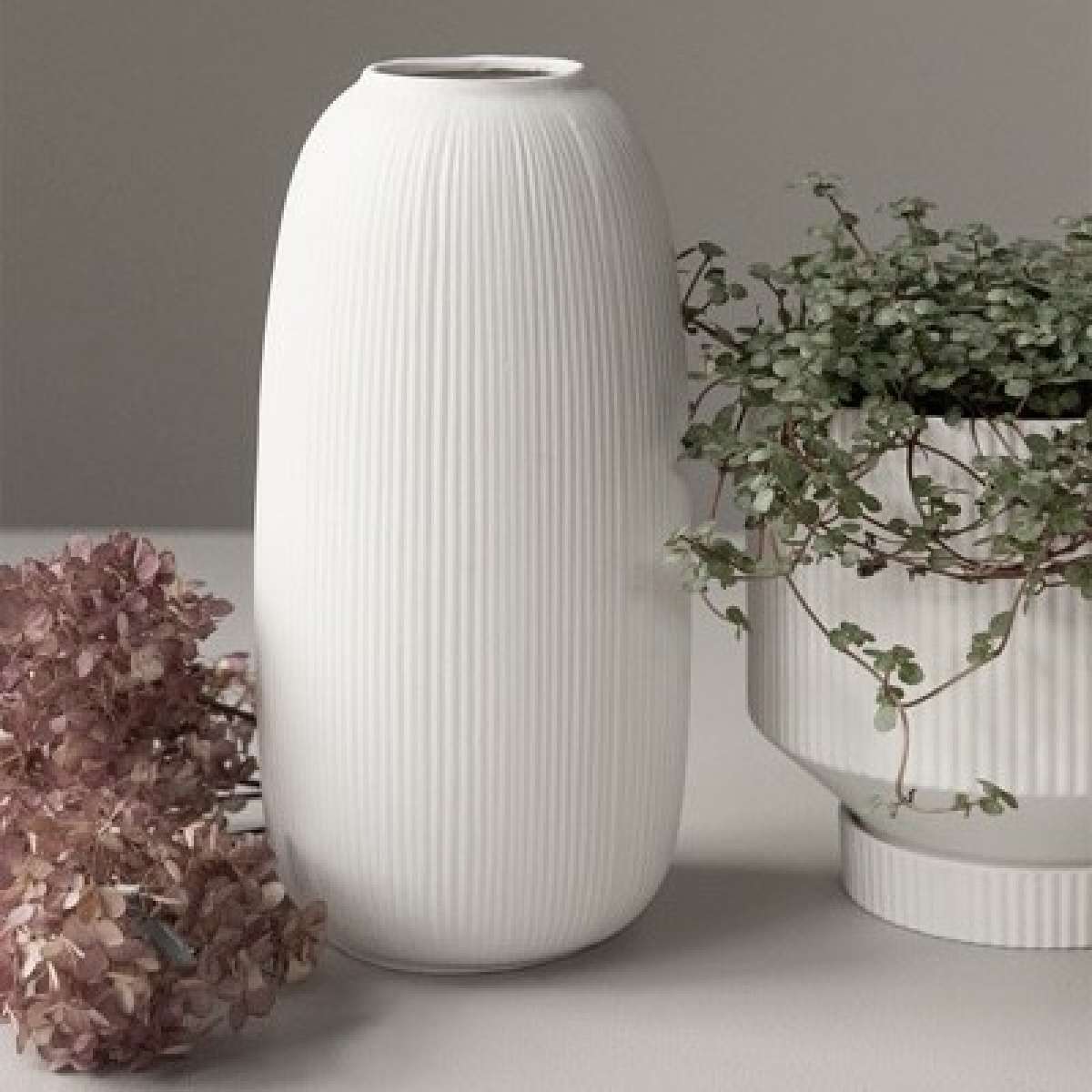 Immagine del prodotto Vaso Aby Bianco in Ceramica opaca (3 misure) | Storefactory