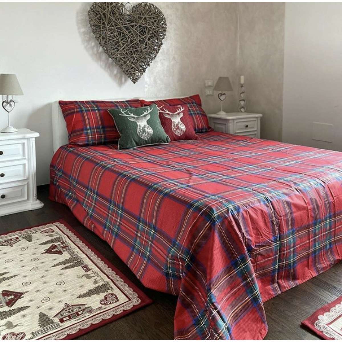 Immagine del prodotto Copripiumino Matrimoniale Tartan Rosso in FLANELLA Daunex | Daunex