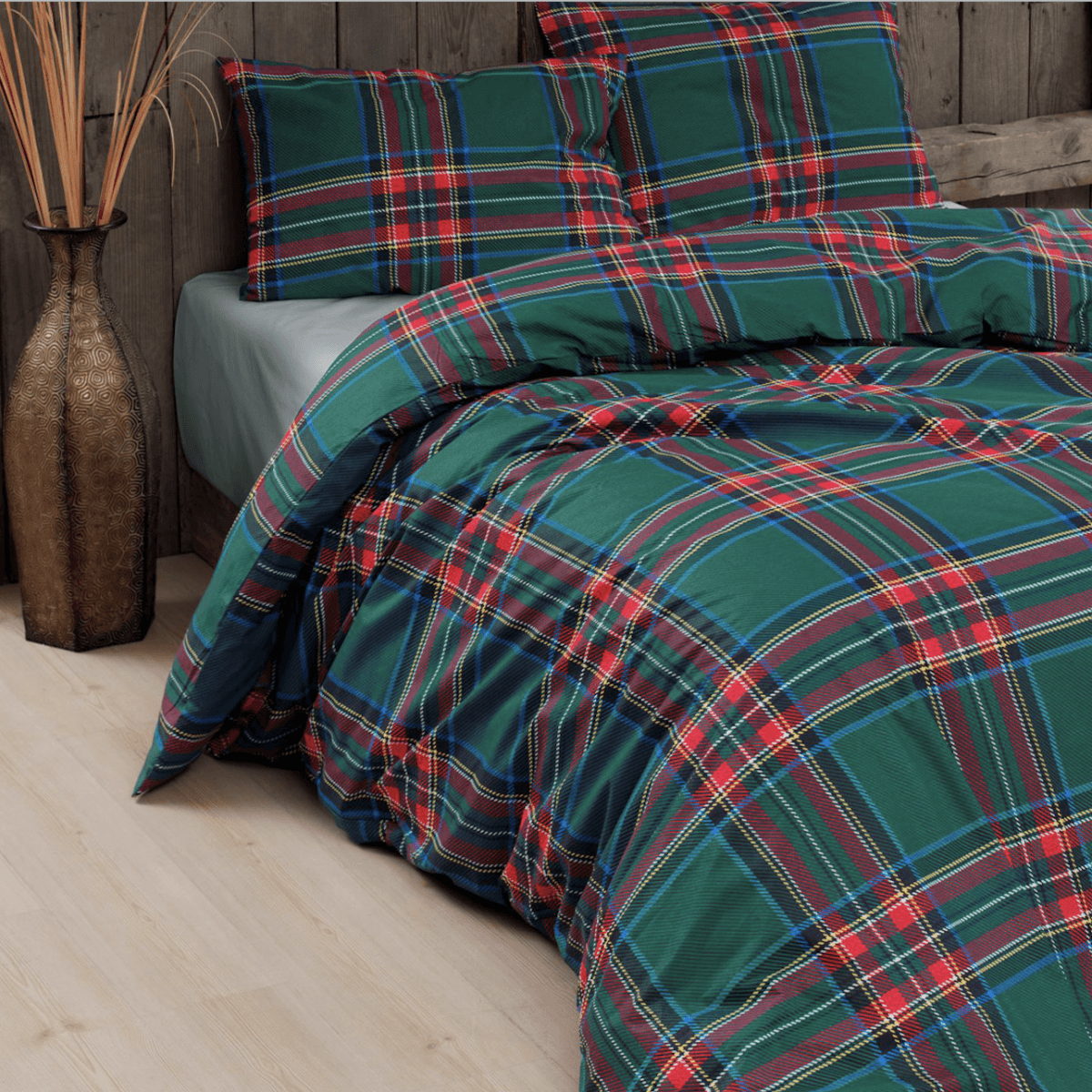 Immagine del prodotto Copripiumino Matrimoniale Tartan in 100% Cotone Daunex (3 Colori) | Daunex