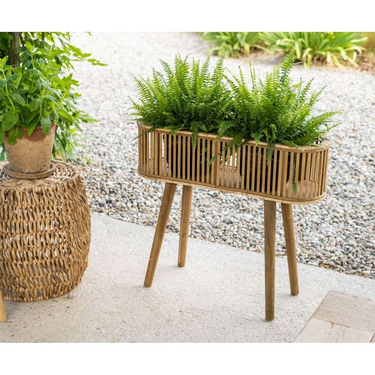 Immagine del prodotto Fioriera Ovale in Bamboo e Rattan indoor/outdoor | A. House