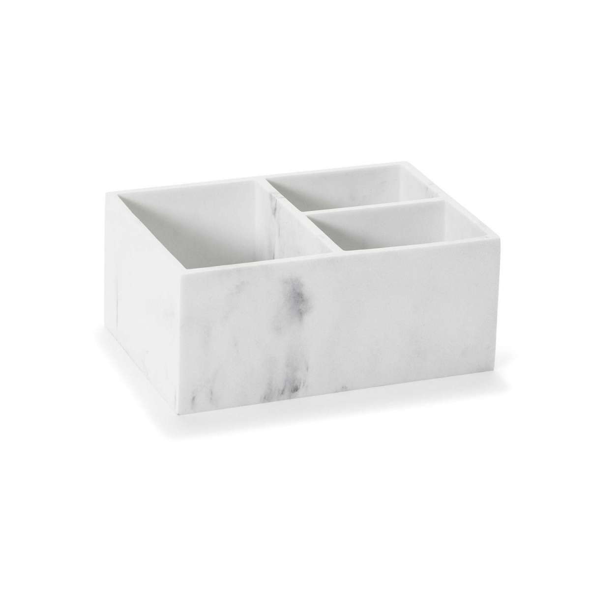 Immagine del prodotto Organizer Alto con 3 Scomparti in Poliresina effetto Marmo 21x15x9 cm | A. House