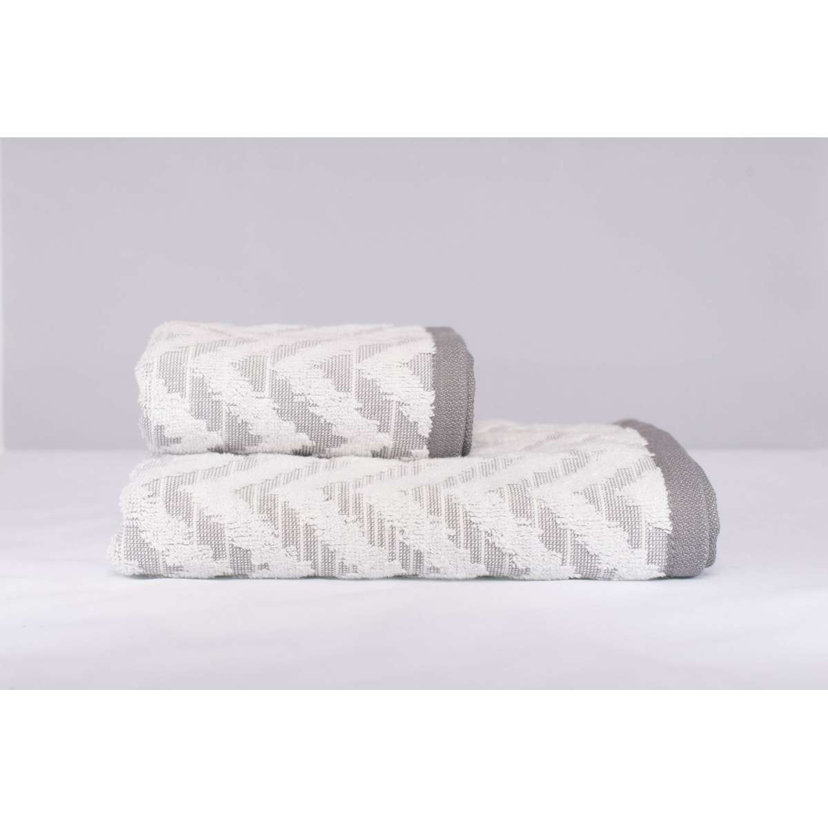 Immagine del prodotto Set Asciugamani Zig Zag in Jacquard 100% Cotone | Pietro Zanetti Home