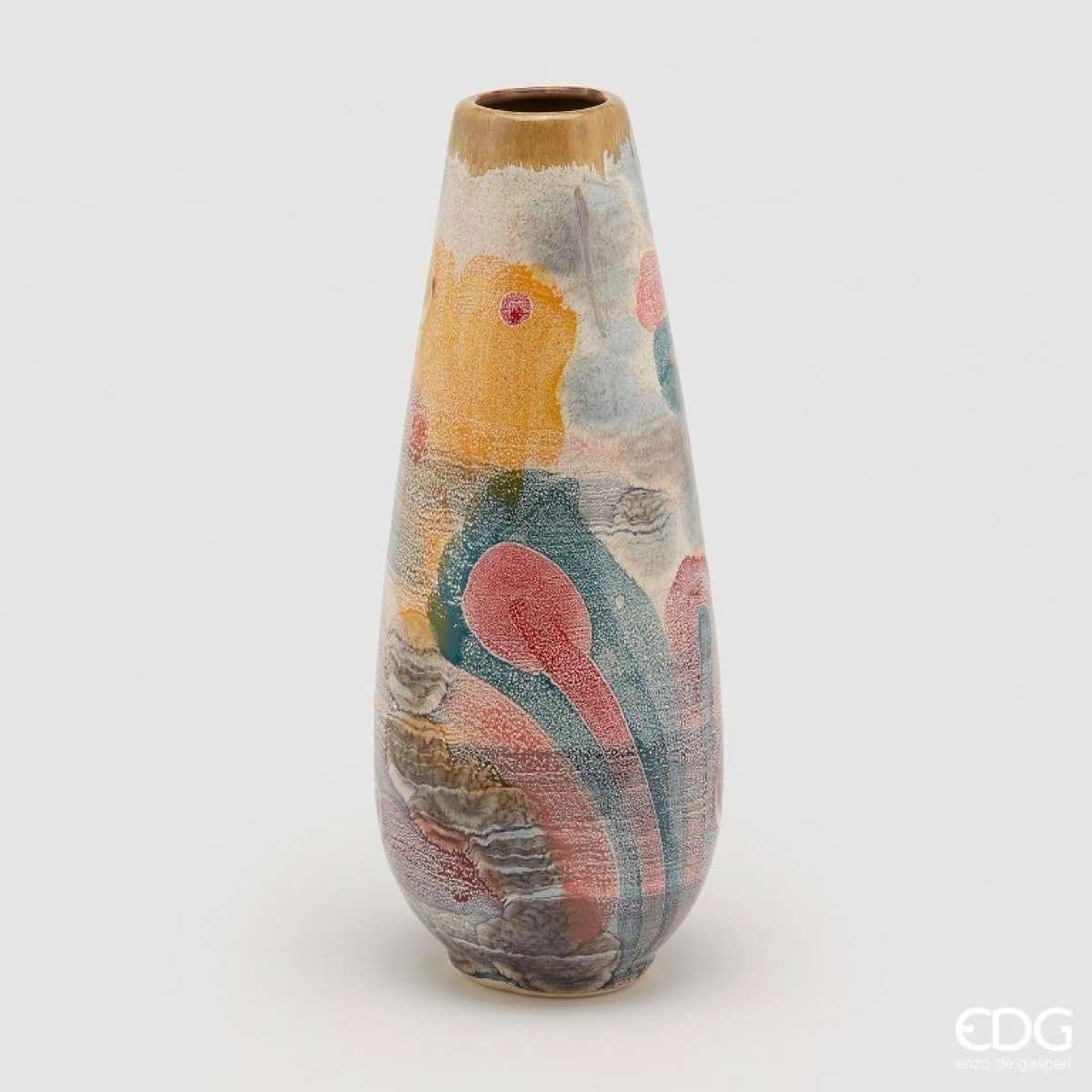 Immagine del prodotto Vaso Chakra Arte in Ceramica Colorata h40x16 cm | EDG Enzo De Gasperi