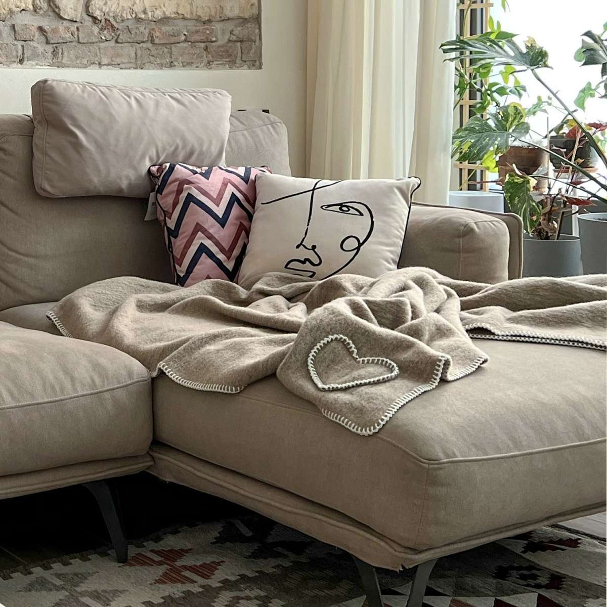 Immagine del prodotto Plaid in Lana Sweet Love 100% Made in Italy 130x160 cm | Pietro Zanetti Home