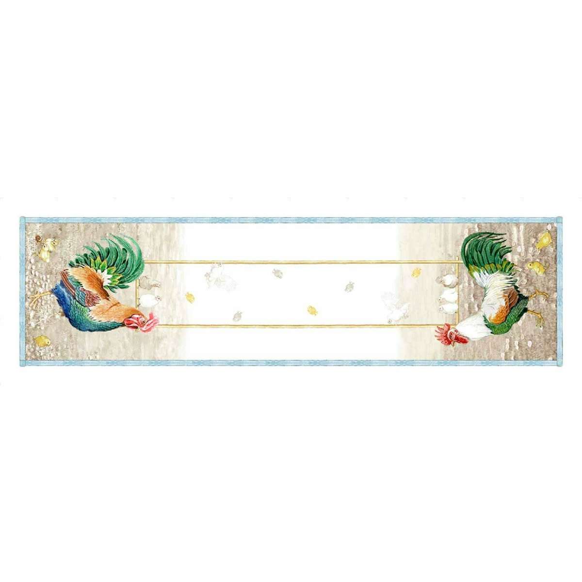 Immagine del prodotto Runner Tavolo in Lino Roosters 45x170 cm | Tessitura Toscana Telerie