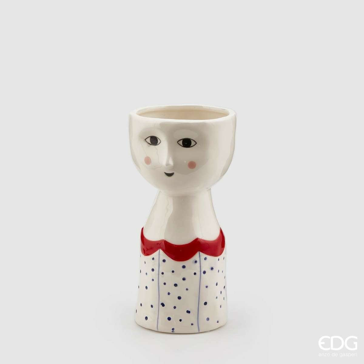 Immagine del prodotto Vaso Faccia Lady Pois h23x11 cm | EDG Enzo De Gasperi