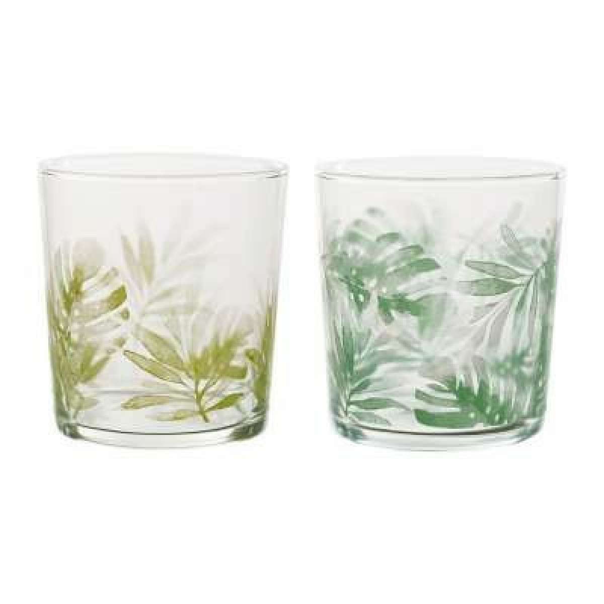 Immagine del prodotto Set 2 Bicchieri in Vetro temperato Tropical Lime + Green 35,5 cl | Côté Table