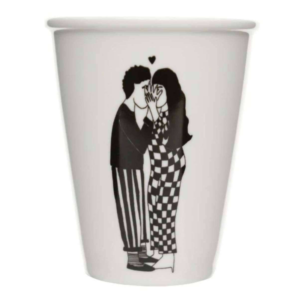 Immagine del prodotto Tazza Bicchiere Secret Kissers in Porcellana 8xh9,5 cm | Helen B.