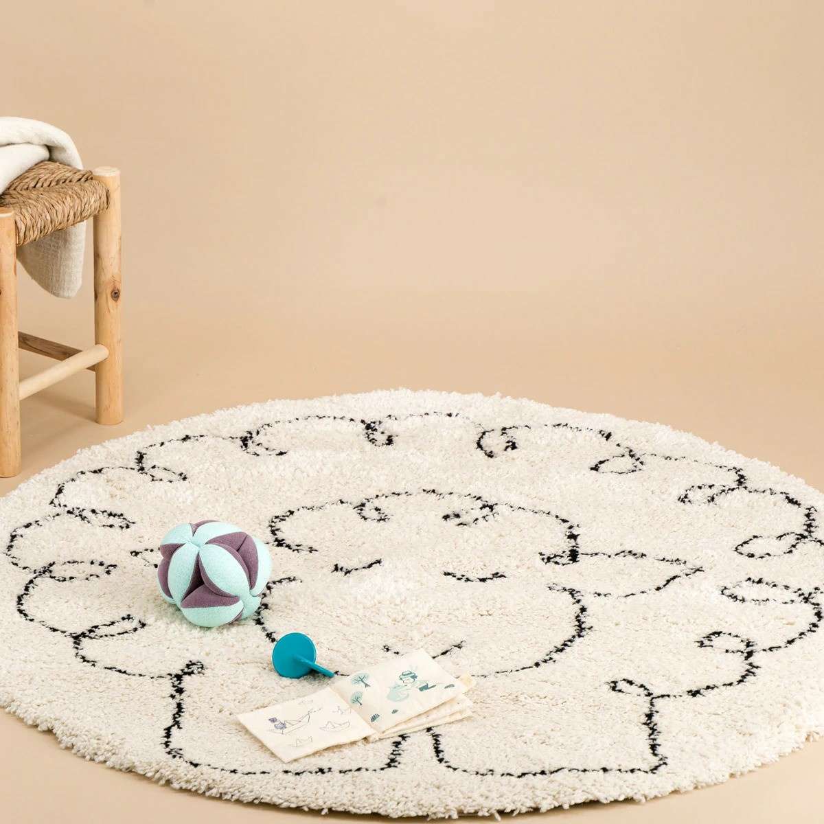 Immagine del prodotto Tappeto Rotondo per bambini Soft Piccola Pecora  120 cm | AFK Living