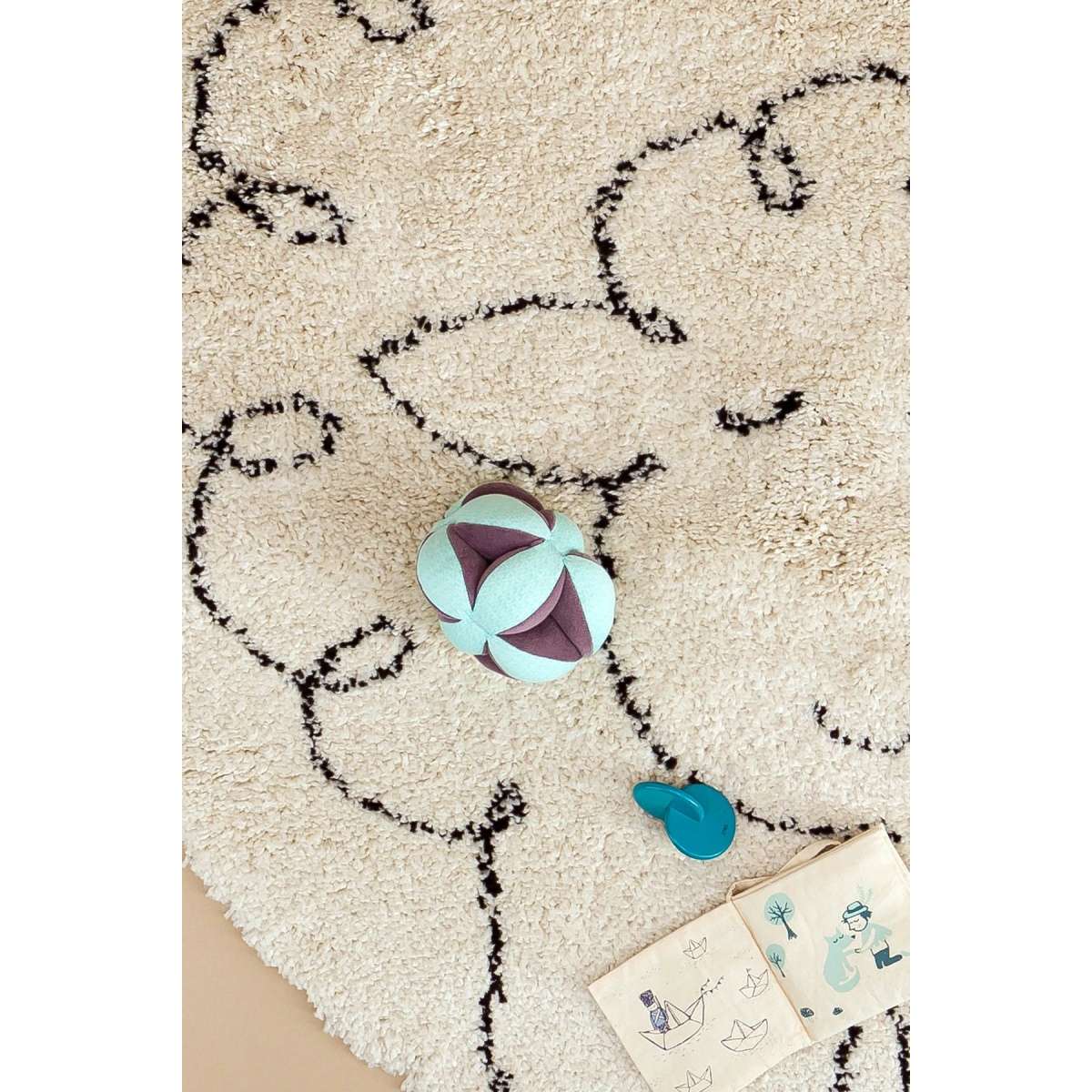 Immagine del prodotto Tappeto Rotondo per bambini Soft Piccola Pecora  120 cm | AFK Living