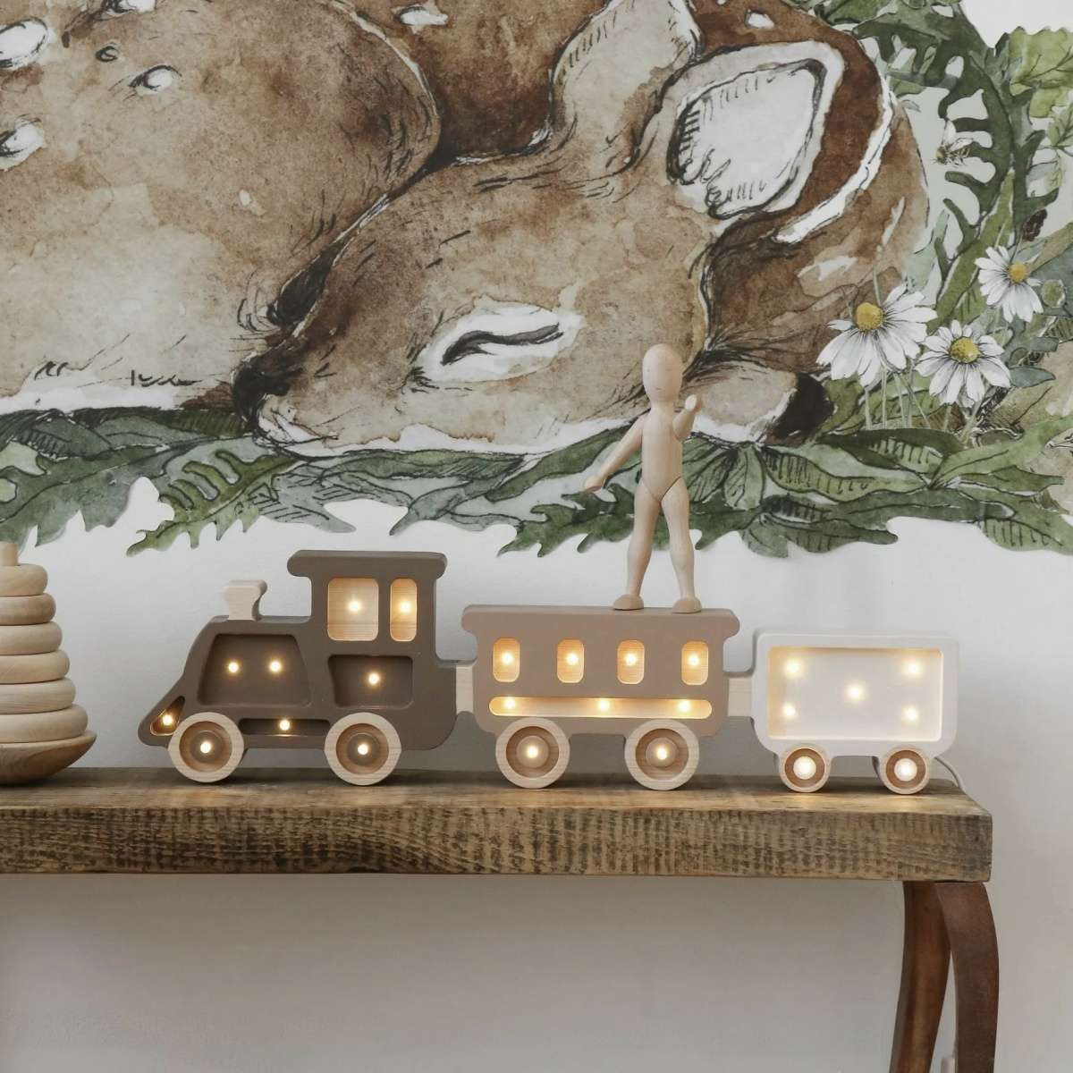 Immagine del prodotto Lampada in Legno Treno Coffe Cream | Little Lights