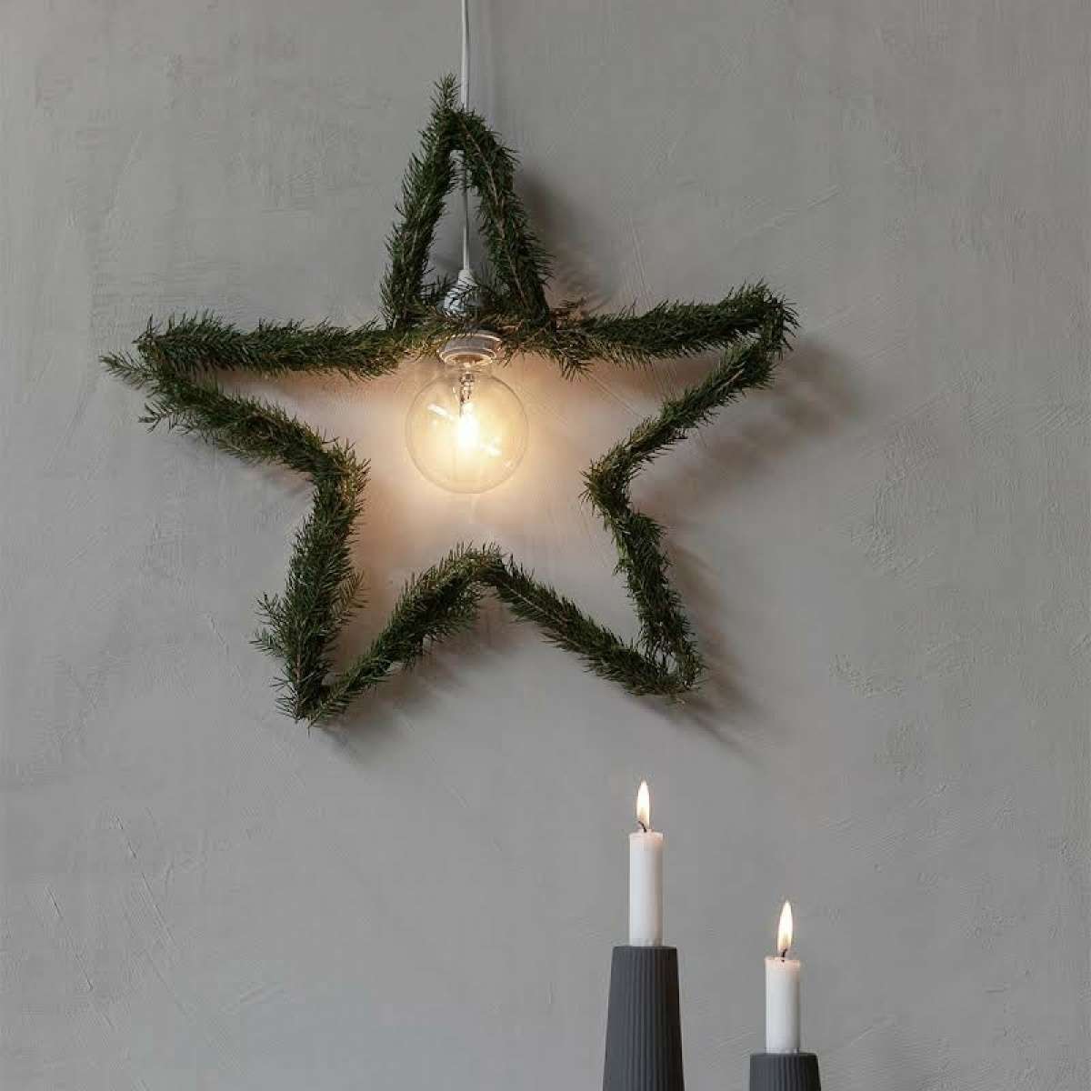 Immagine del prodotto Stella decorativa Portalampada in Acciaio grezzo 47 cm | Storefactory