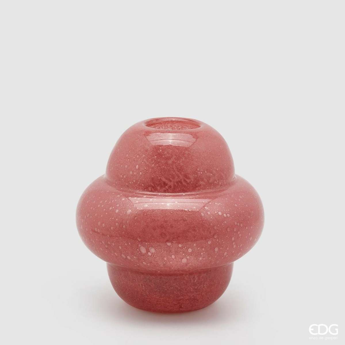 Immagine del prodotto Vaso Sinuoso in Vetro Corallo h20x22 cm | EDG Enzo De Gasperi