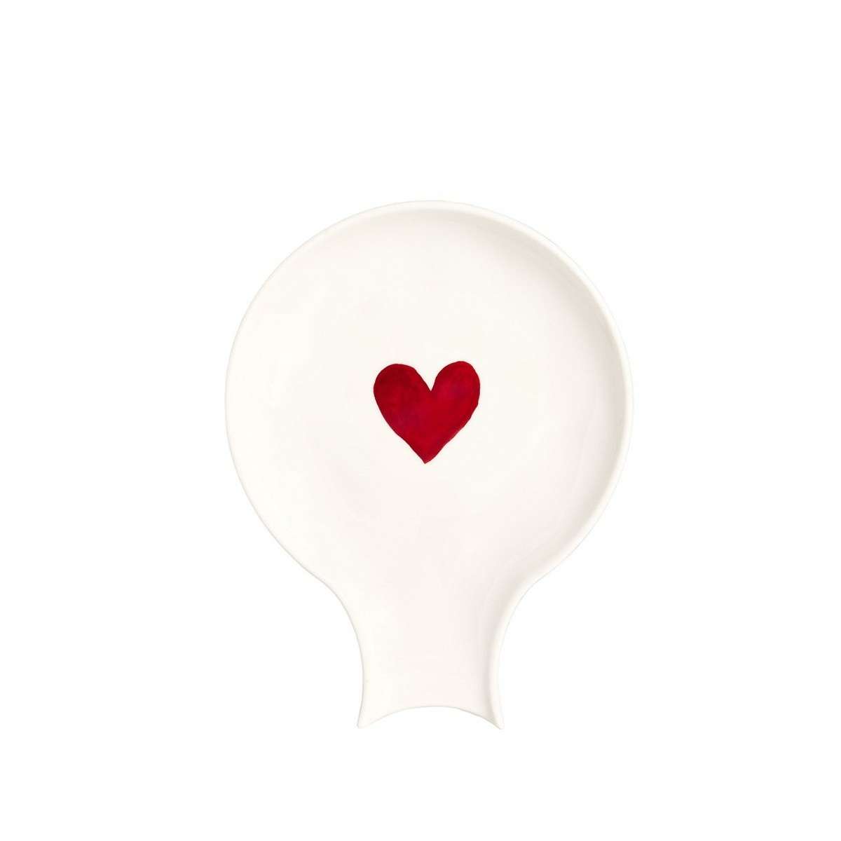 Immagine del prodotto Poggia Mestolo in ceramica Cuore Rosso 15x19 cm | Simple Day