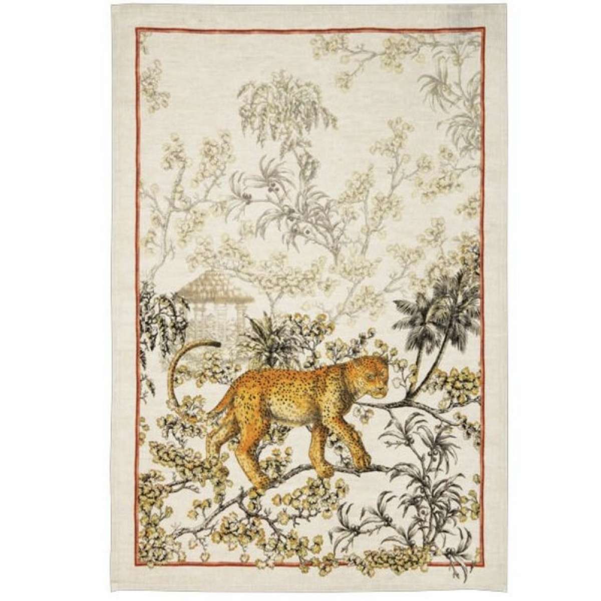 Immagine del prodotto Strofinaccio in Lino Savana - Leopardo/Giraffa 50x70 cm | Tessitura Toscana Telerie