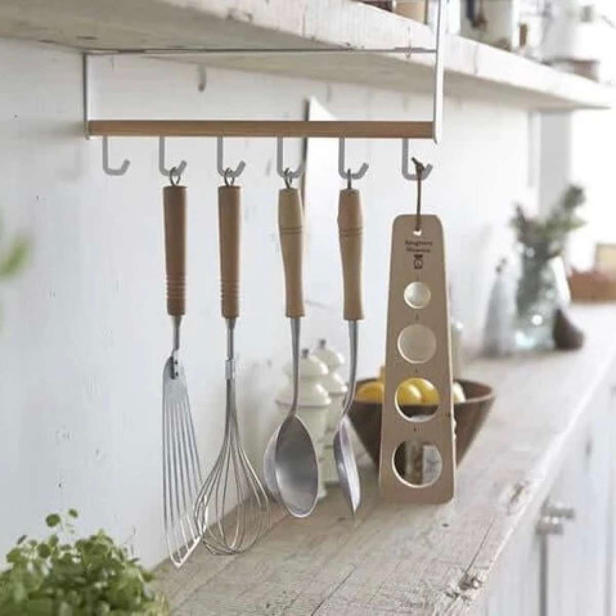 Immagine del prodotto Gancio Porta 6 Utensili da Cucina Tosca in Metallo Bianco | Yamazaki