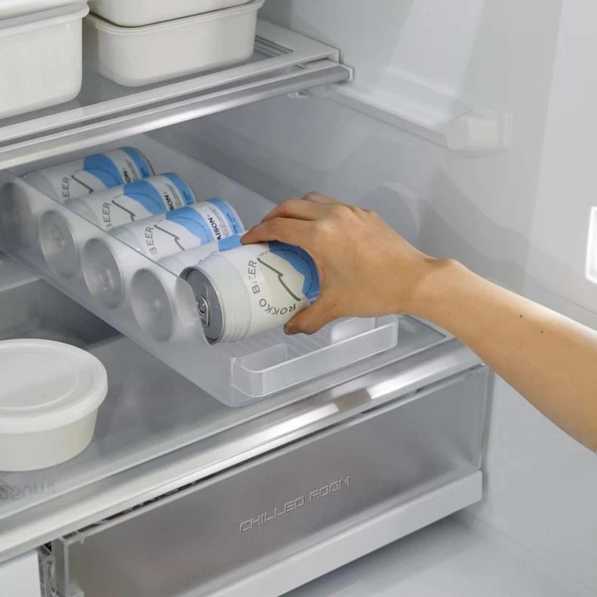 Immagine del prodotto Organizer da Frigo per Lattine Trasparente | Yamazaki