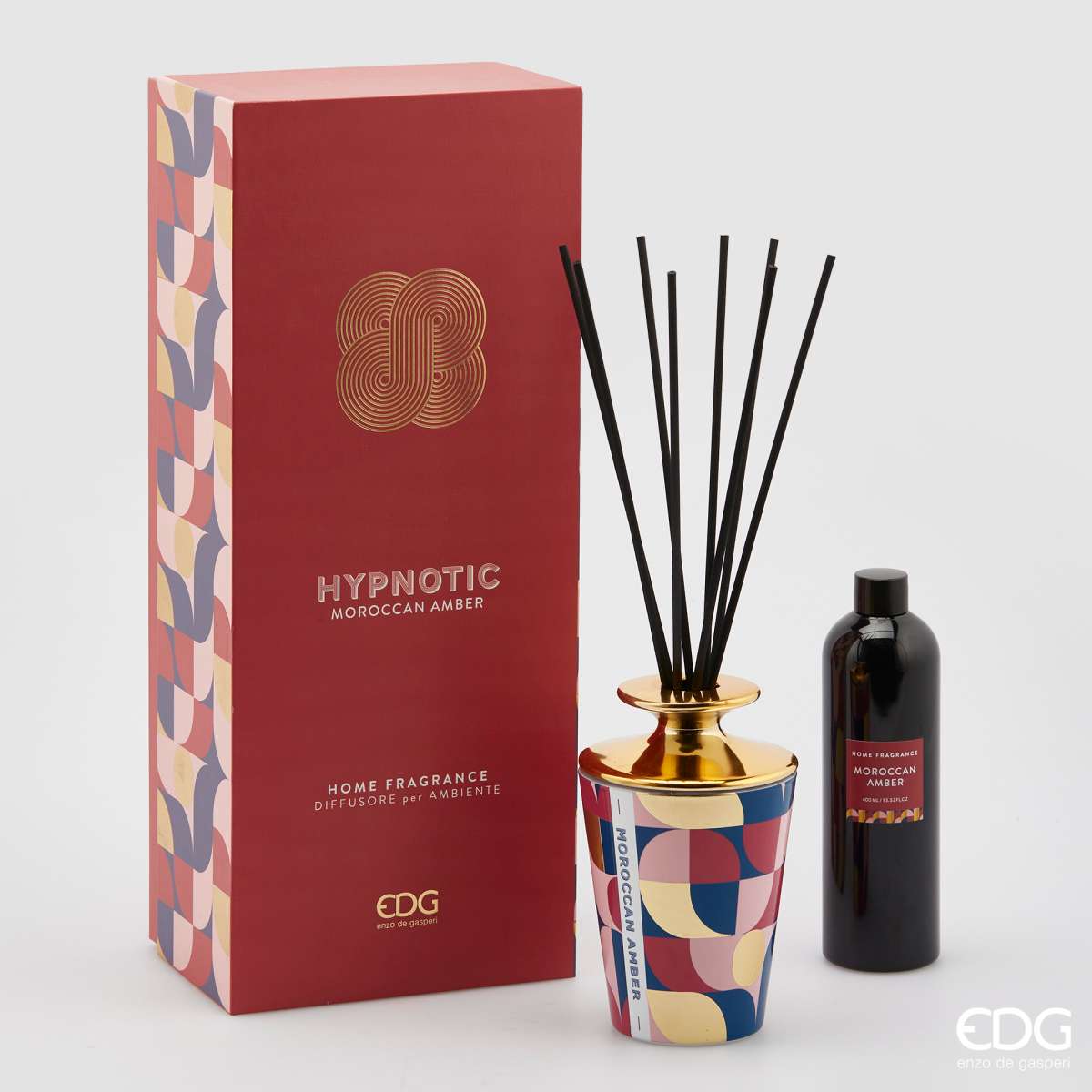 Immagine del prodotto EDG Profumo per Ambiente con Bastoncini Hypnotic Moroccan Amber 400 ml | EDG Enzo De Gasperi