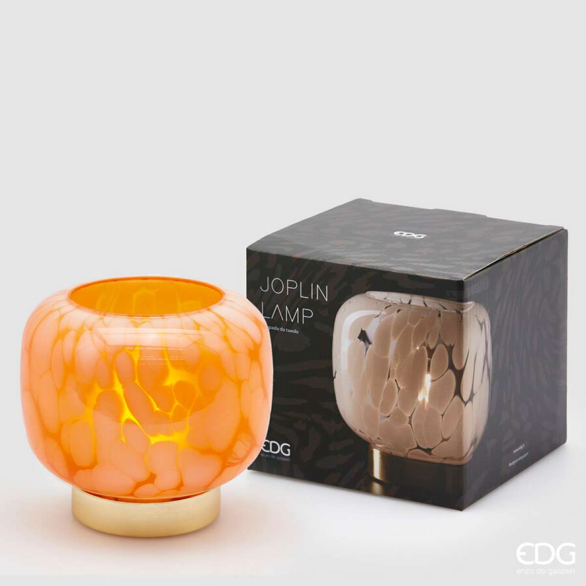 Immagine del prodotto Lampada Joplin wireless senza fili, a batterie 3xAAA h 14  15,5 cm ARANCIO | EDG Enzo De Gasperi