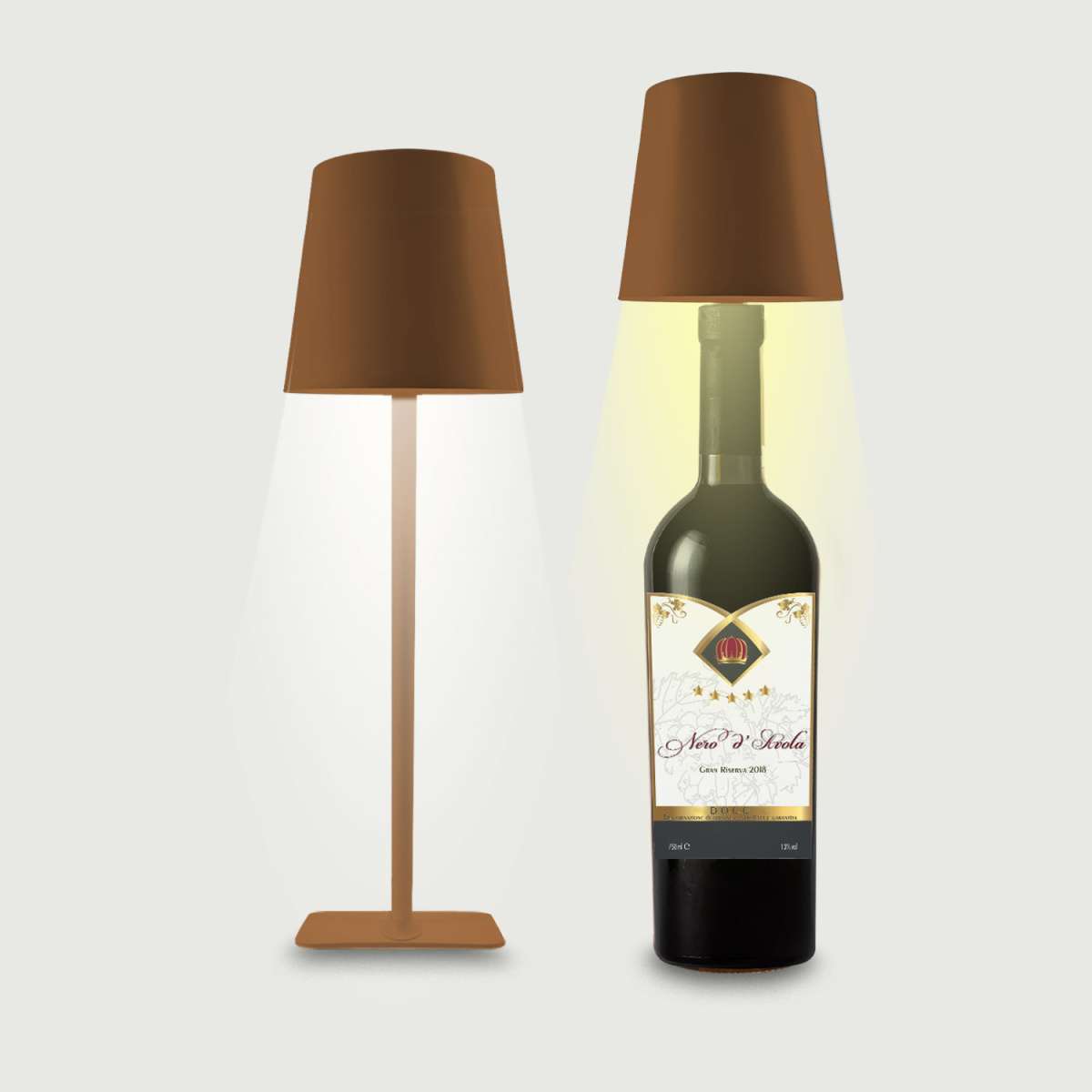 Immagine del prodotto Lampada da Tavolo LED Ricaricabile con USB BRONZO h38cm | Pietro Zanetti Home