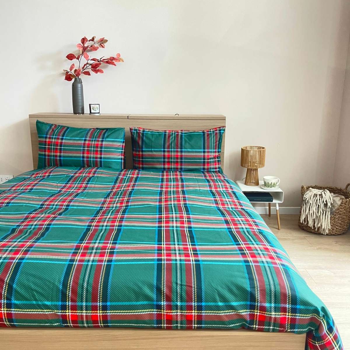 Immagine del prodotto Copripiumino Matrimoniale Tartan in 100% Cotone Daunex (3 Colori) | Daunex