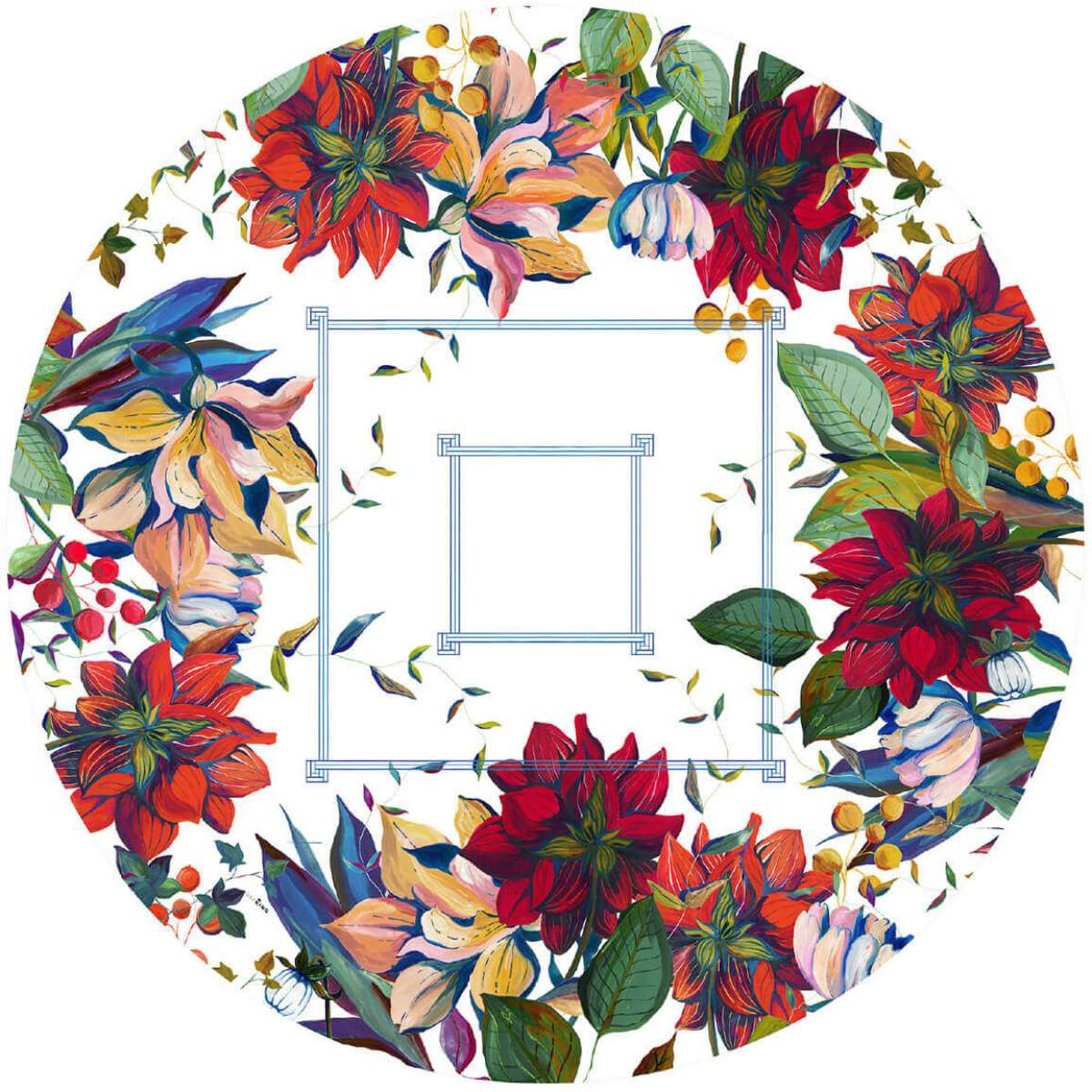 Immagine del prodotto Tovaglia Rotonda Dahlia in Lino  220cm | The NapKing