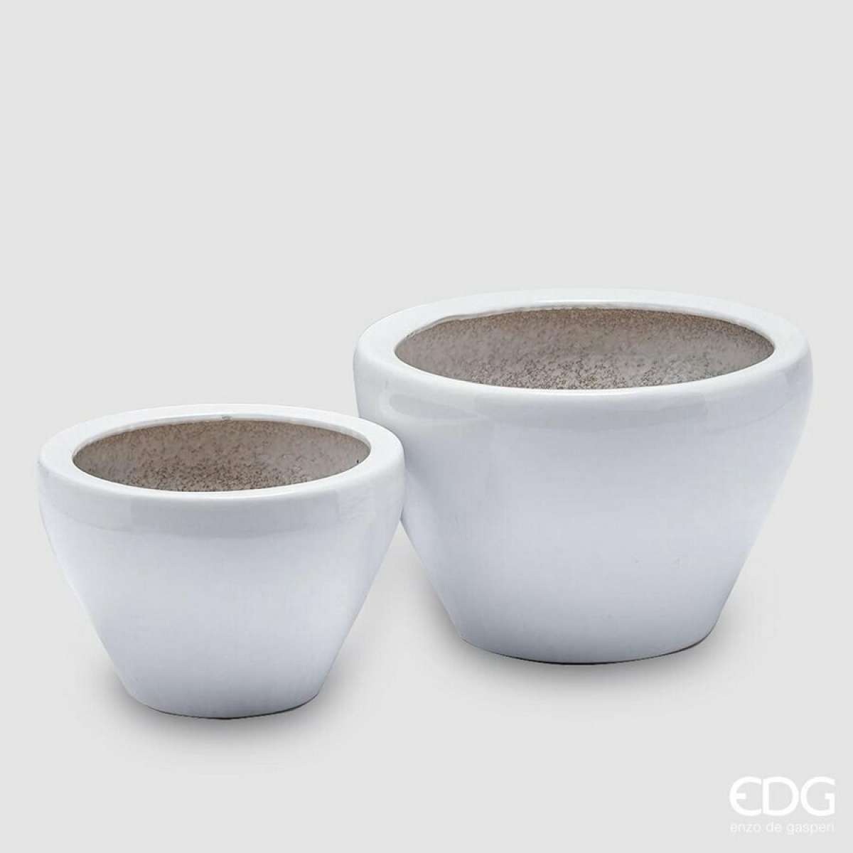 Immagine del prodotto Vaso Rotondo Bianco in Ceramica - 2 Misure | EDG Enzo De Gasperi