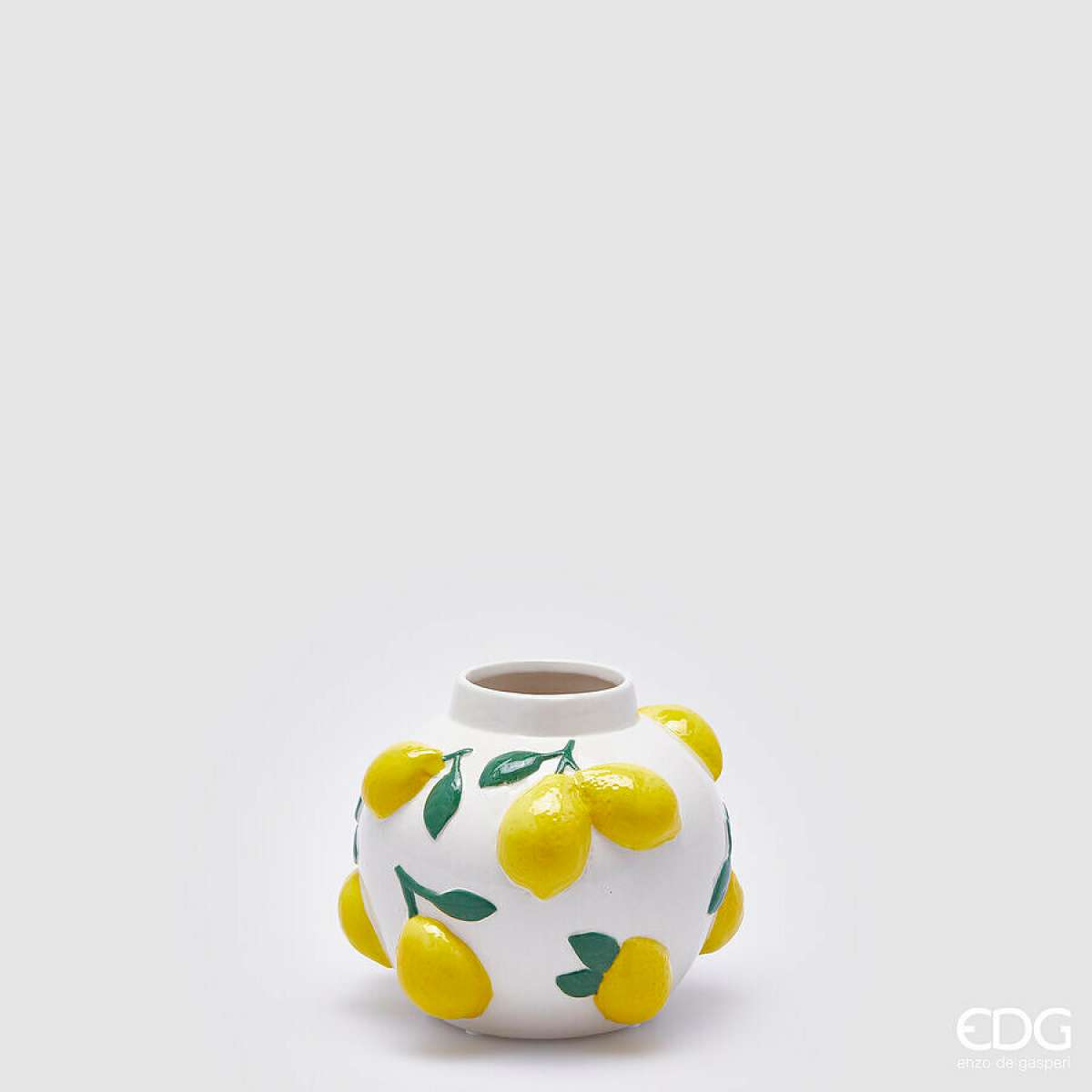 Immagine del prodotto Vaso Limoni Sfera in Ceramica h 13 cm diam 16 cm | EDG Enzo De Gasperi