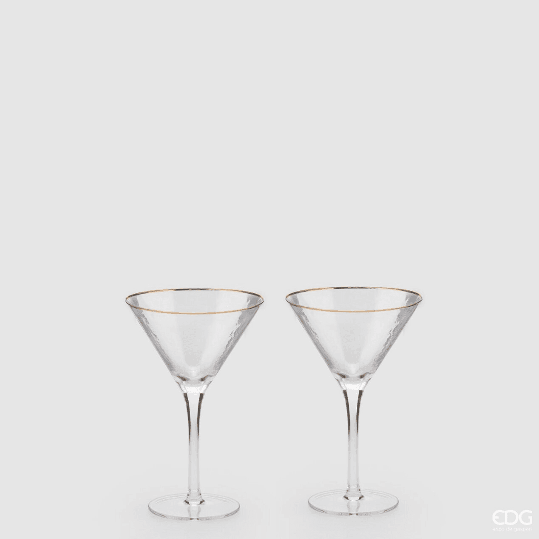 Immagine principale di Set 2 Calici in Vetro Cocktail Goldrim 300ml | EDG Enzo De Gasperi