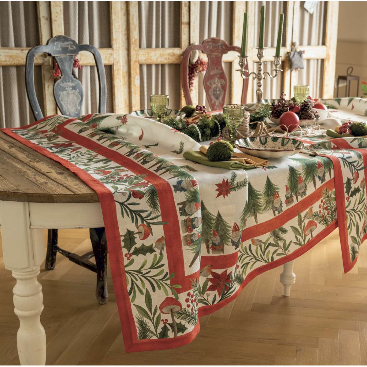 Immagine del prodotto Tovaglia Rettangolare Jolly Elf in 100% Cotone | Tessitura Toscana Telerie