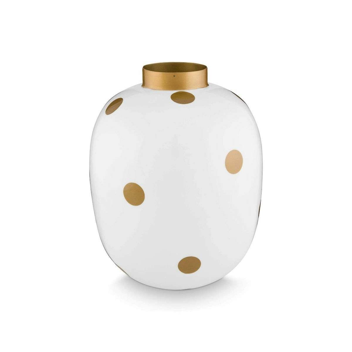 Immagine del prodotto Vaso Metal Dots White and Gold - 2 Misure | Pip Studio Amsterdam