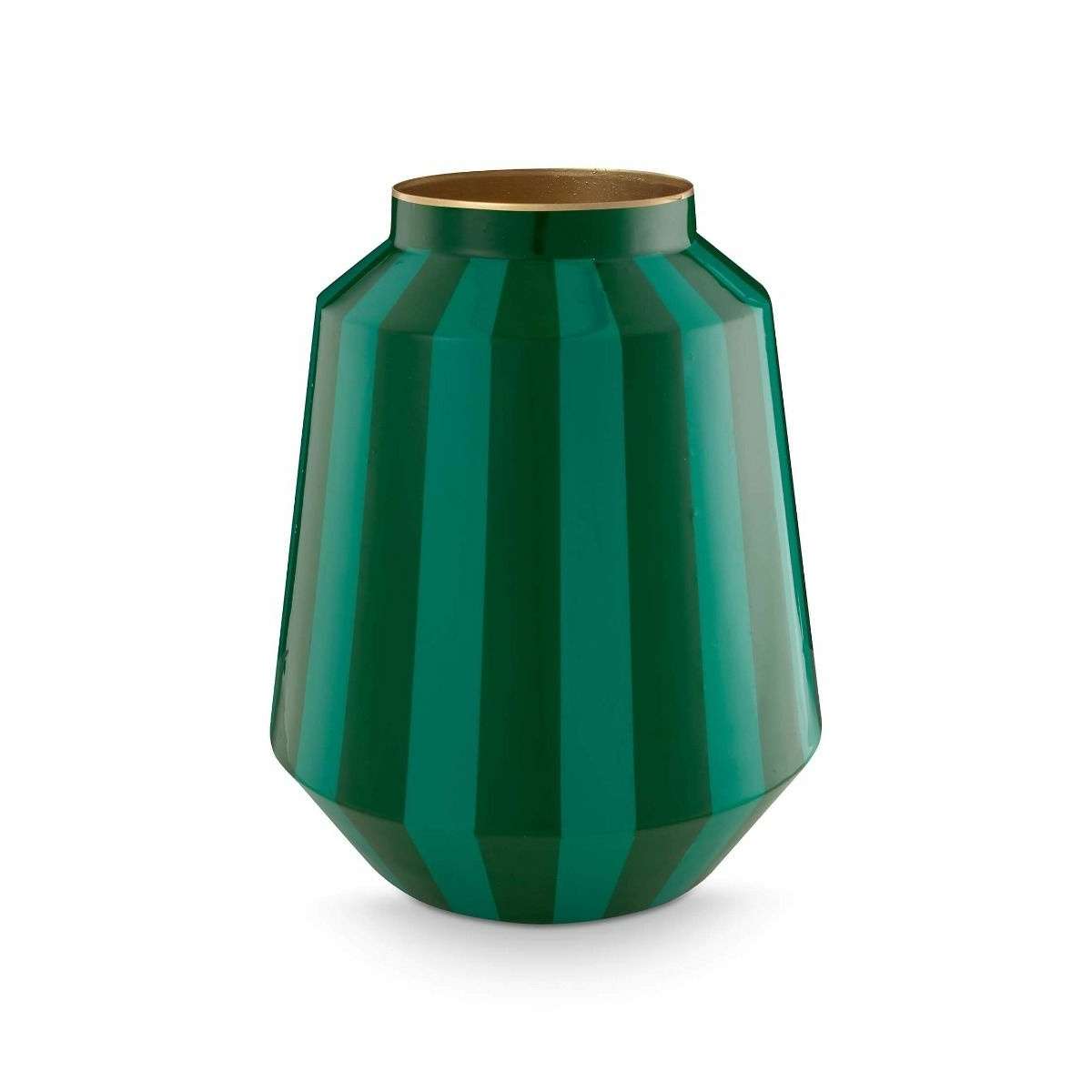 Immagine del prodotto Vaso Metal Stripes Green 24x29 cm | Pip Studio Amsterdam