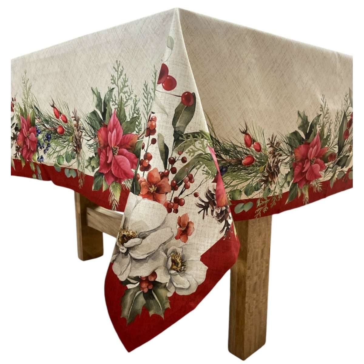 Immagine del prodotto Tovaglia Rettangolare Natalizia Tiffany Xmas 06 Stampa Digitale in 100% Cotone - | Pietro Zanetti Home