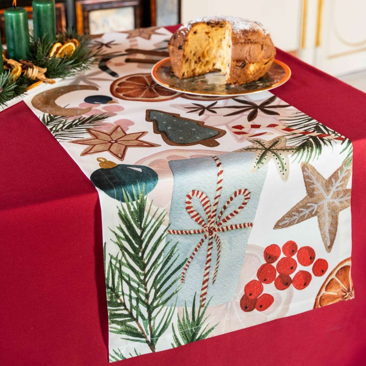 Immagine del prodotto Runner in Raso di cotone - Xmas Tea  50x150 cm | The NapKing