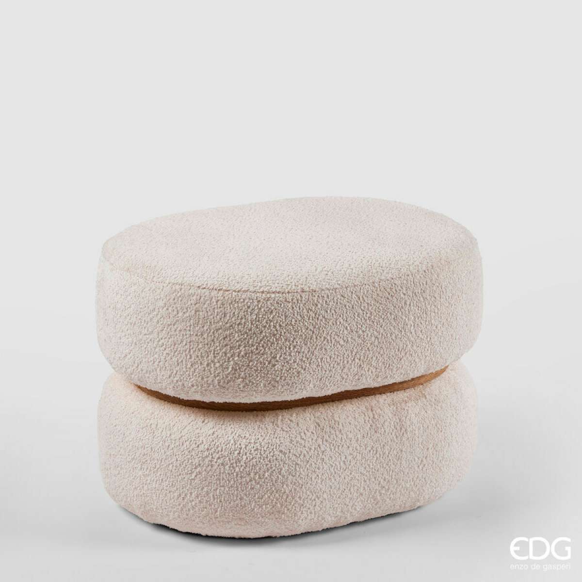 Immagine del prodotto Pouf Boucle Ovale Avorio | EDG Enzo De Gasperi