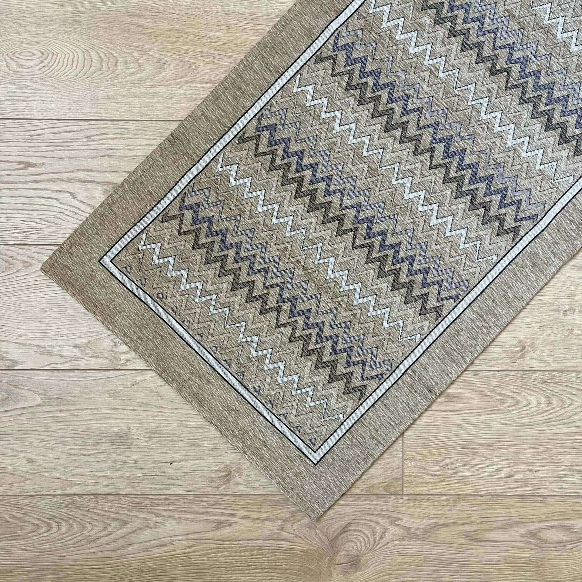 Immagine principale di Tappeto Cucina Zig Zag Cammello Antiscivolo e Lavabile in Lavatrice | Pietro Zanetti Home