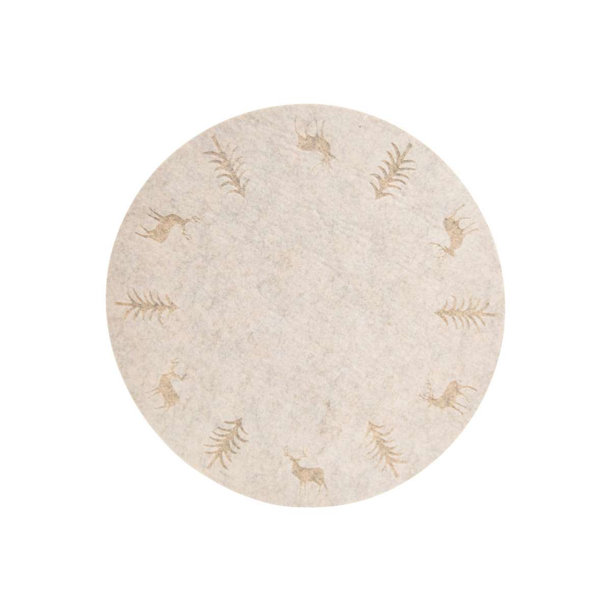 Immagine del prodotto Tovaglietta Americana Rotonda Lius in Feltro con Cervi e Abeti Ø 34 cm | Concord Home & Interior