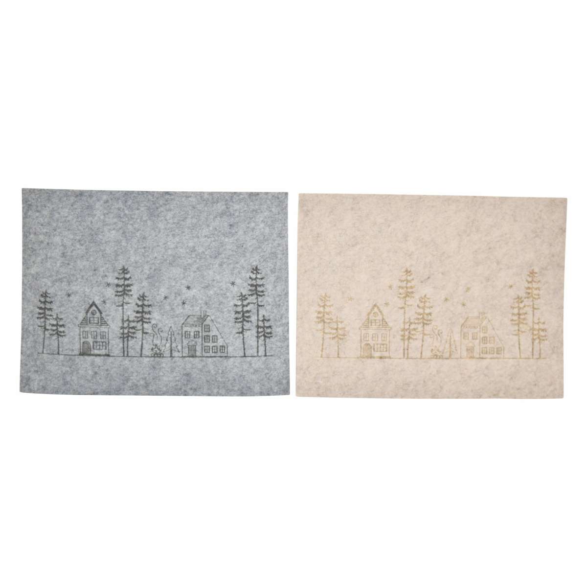 Immagine del prodotto Tovaglietta Americana rettangolare Skagen in Feltro Paesaggio Invernale 32x45x0, | Concord Home & Interior