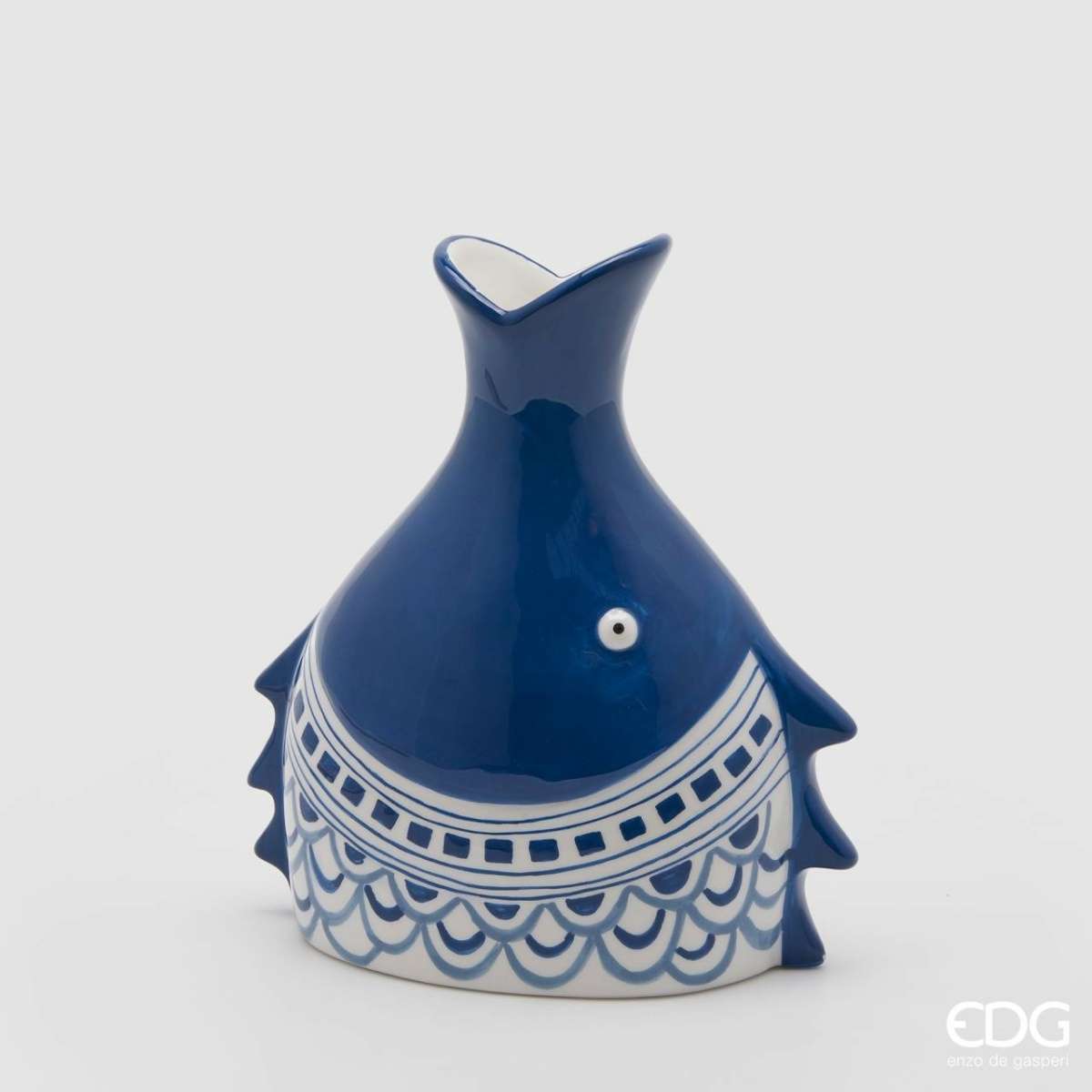 Immagine variante Grande - Vaso Testa di Pesce Blu in Ceramica (2 misure) | EDG Enzo De Gasperi