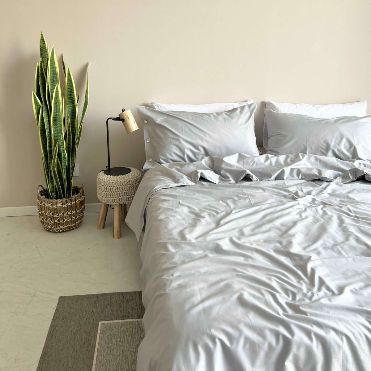 Immagine del prodotto Completo Letto Pelle Ovo Matrimoniale in Tela di Cotone Pregiata (9 colori | Govina Biancheria per la Casa