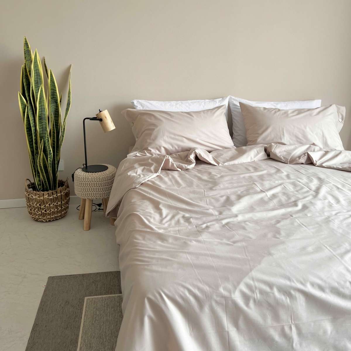 Immagine del prodotto Completo Letto Pelle Ovo Matrimoniale in Tela di Cotone Pregiata (9 colori | Govina Biancheria per la Casa