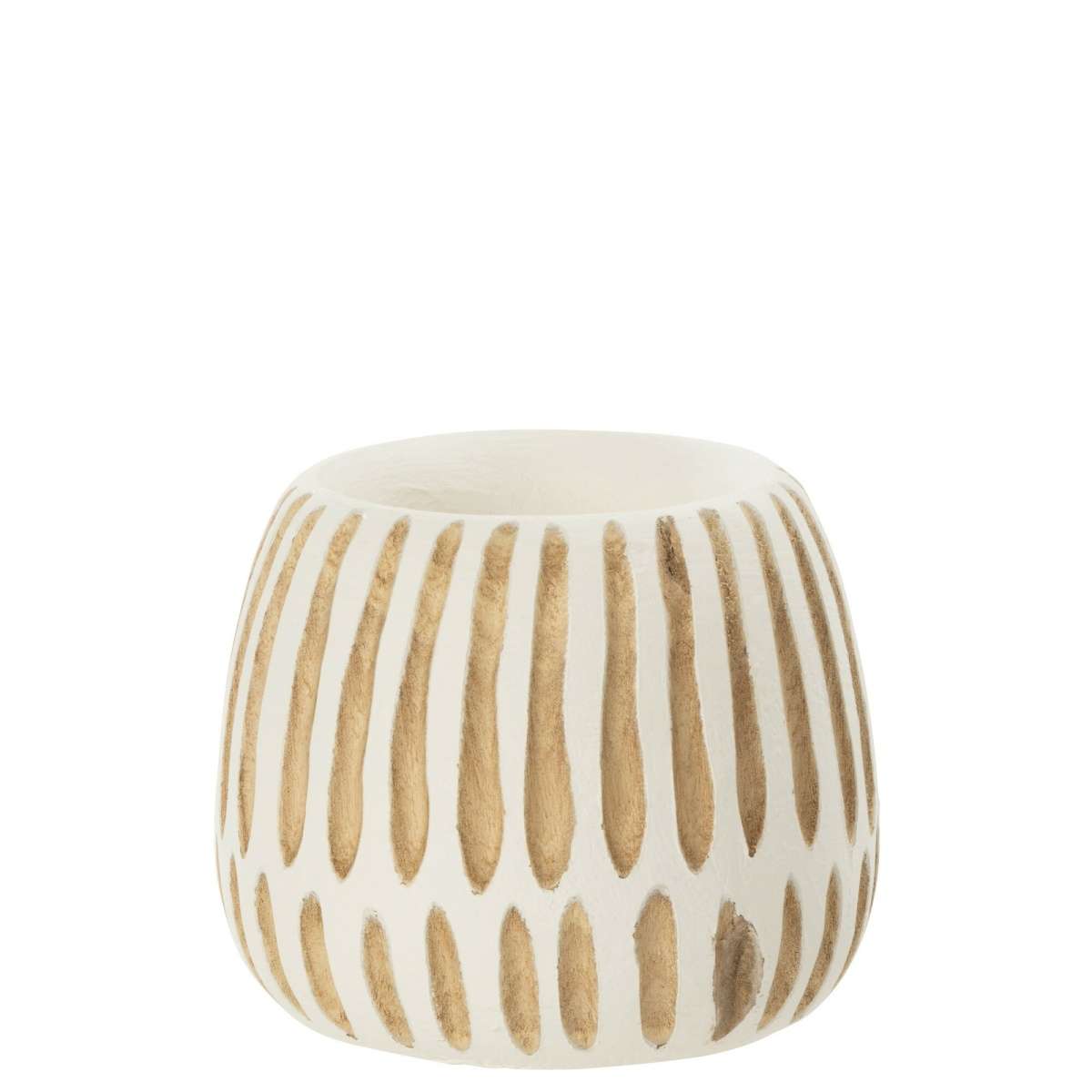 Immagine del prodotto Vaso Ying Rotondo Legno Bianco - 2 Misure | Jolipa