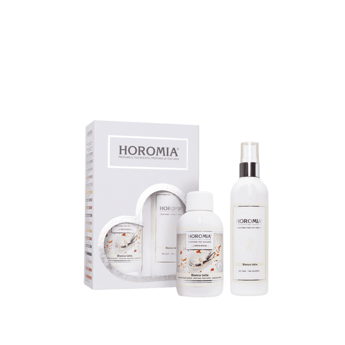 Immagine del prodotto Set Profumatore Bucato + Deotessuti Bianco Latte | Horomia