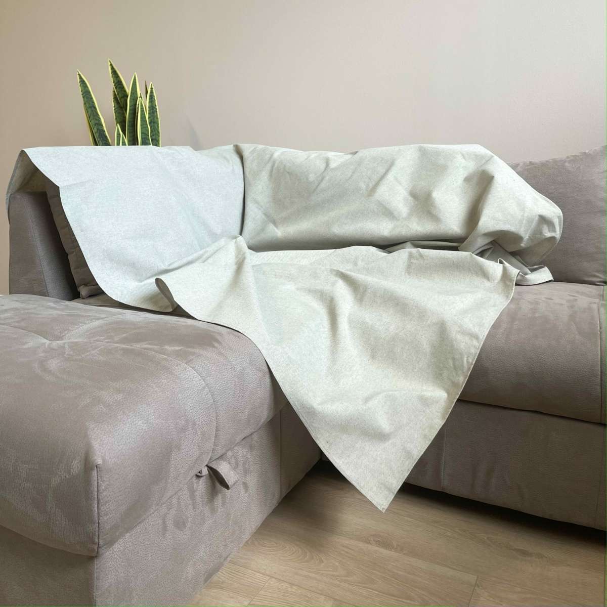 Immagine variante Matrimoniale - Copridivano - Copritutto Tinta Unita Easy Grigio in cotone (2 misure) | Pietro Zanetti Home