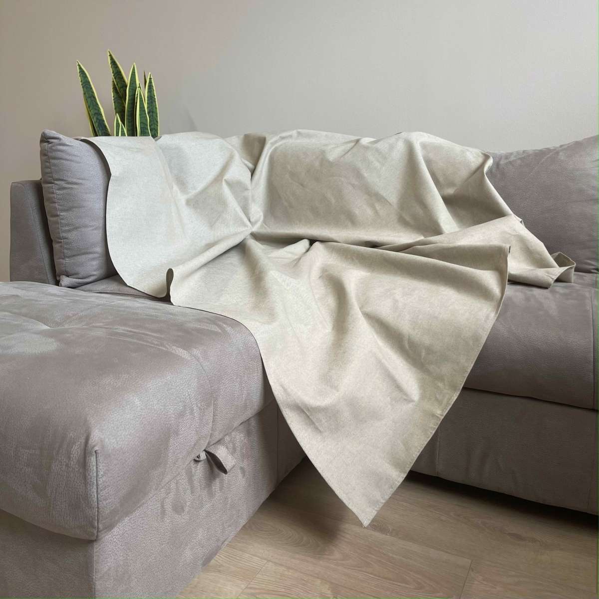Immagine variante Singolo - Copridivano - Copritutto Tinta Unita Easy Beige in cotone (2 misure) | Pietro Zanetti Home