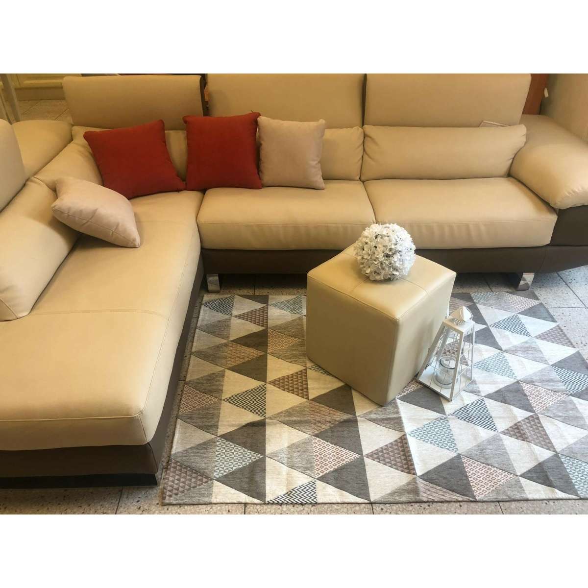 Immagine variante 65x220 cm - Tappeto Triangoli Grigio Caldo Antiscivolo e Lavabile in Lavatrice | Pietro Zanetti Home