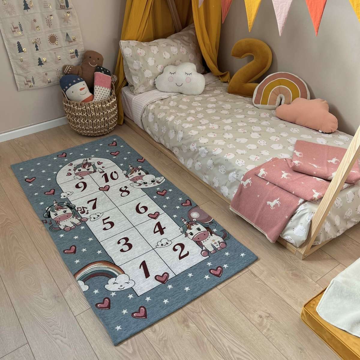 Immagine del prodotto Tappeto Unicorni 80x150 cm Antiscivolo e Lavabile in Lavatrice (3 colori | Pietro Zanetti Home