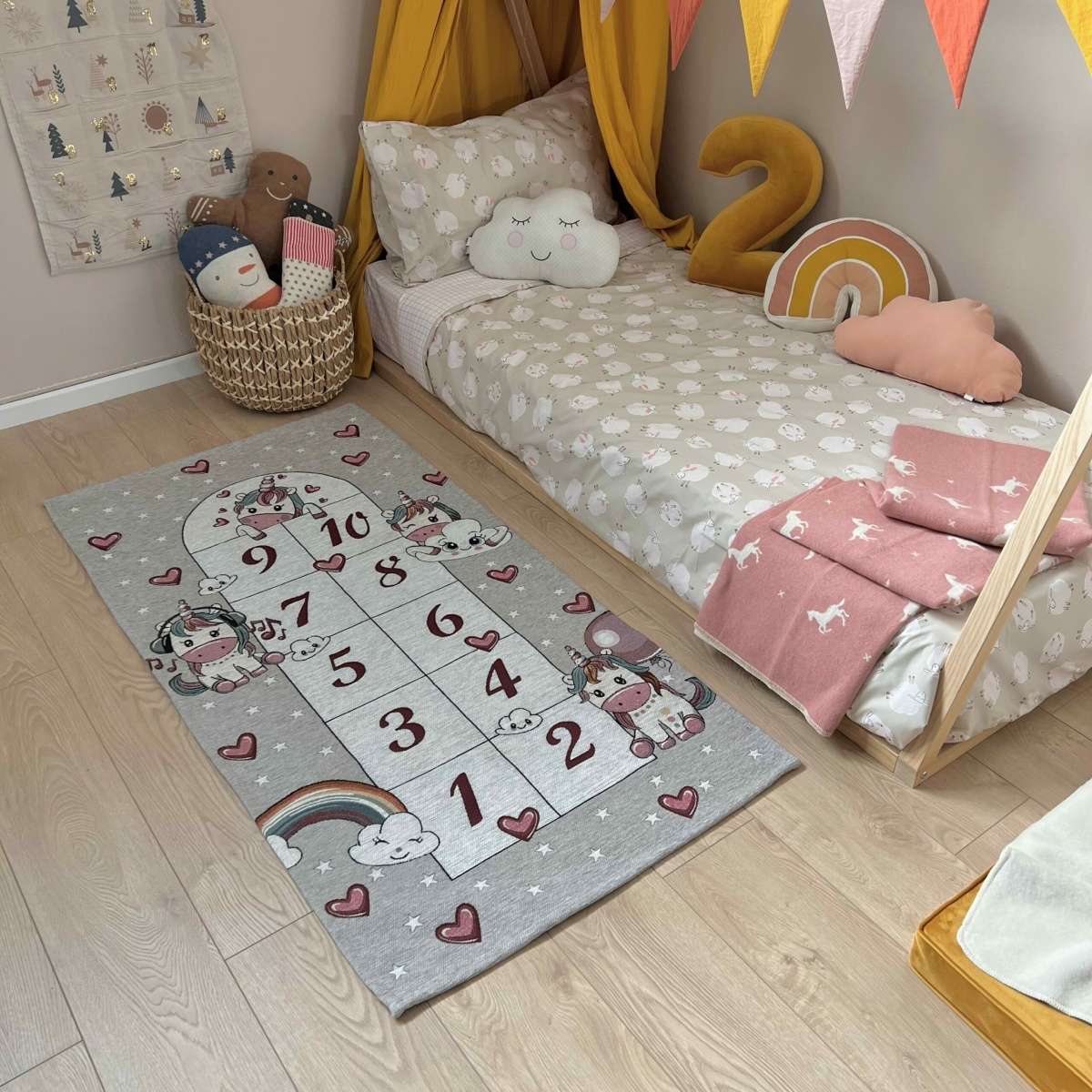 Immagine del prodotto Tappeto Unicorni 80x150 cm Antiscivolo e Lavabile in Lavatrice (3 colori | Pietro Zanetti Home