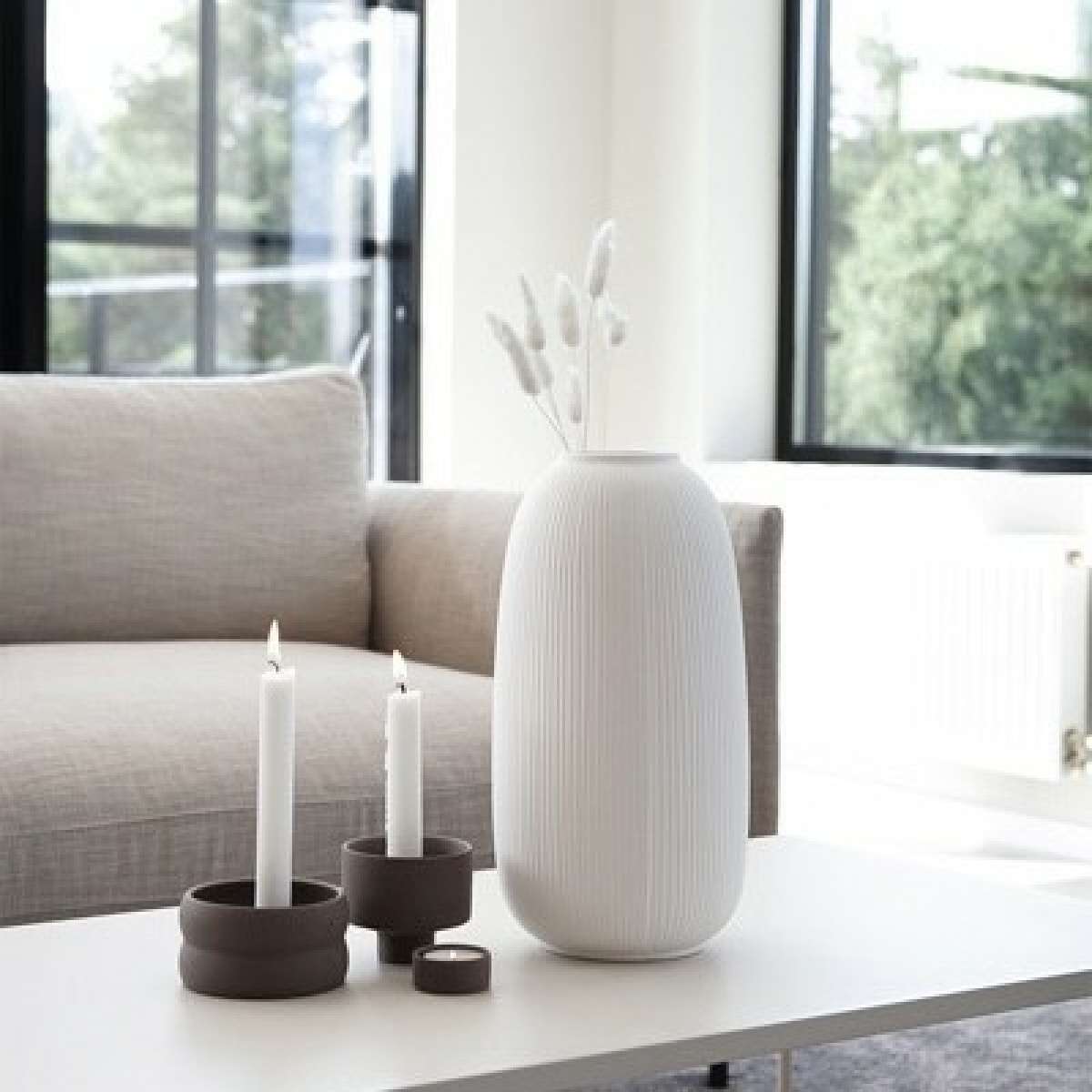 Immagine variante L - Vaso Aby Bianco in Ceramica opaca (3 misure) | Storefactory