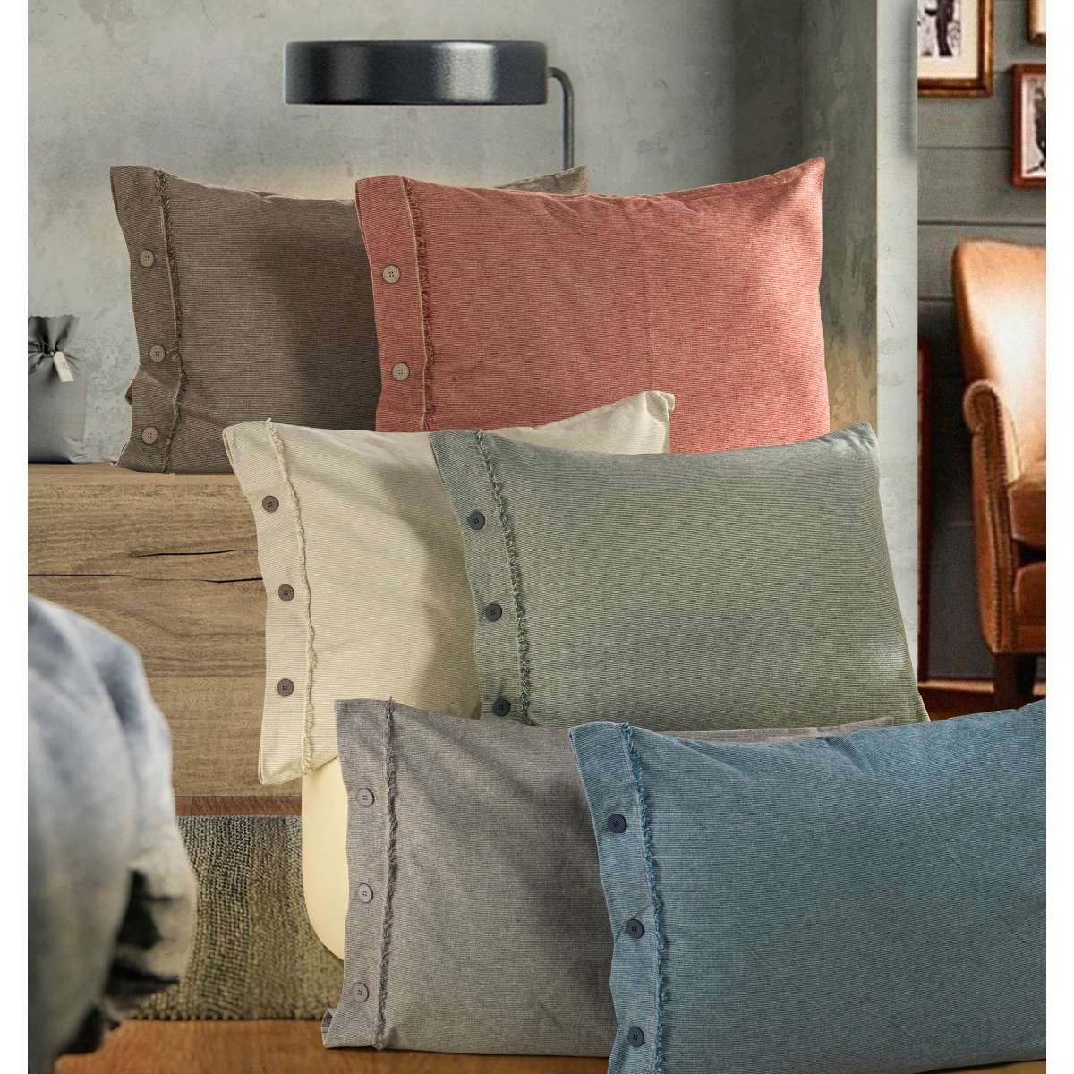 Immagine del prodotto Parure Copripiumino Matrimoniale in FLANELLA  di Cotone Marina (5 colori | Govina Biancheria per la Casa
